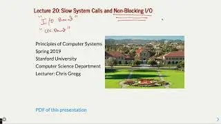 CS 110 Lecture 20: Non-blocking I/O