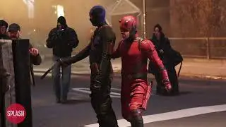 The Daredevil And Bullseye Clash In New Costumes Filming The 