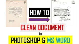 How to clean document in Photoshop | How to clean document in Ms word | Helping Window