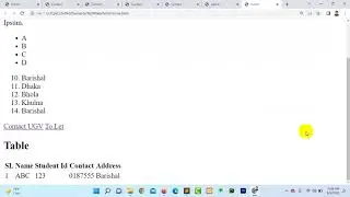HTML Basic Table Form ul ol image class 02