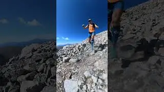 Dropping in off Tabeguache Summit at 14,000'!  #runningcoach #colorado14ers #mountainrunning