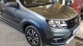 Lada Largus Cross 2021 года. установка защитных накладок ковролина и замена масла на 15000 км.