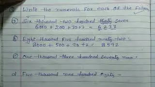 Write the following numbers in words