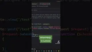 whenHas() in Laravel 