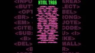 HTML Tags 