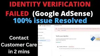 How to resolve FAILED VERIFICATION in Google AdSense | Identity Verification Failed in AdSense