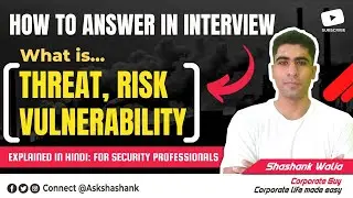 What is Security Threat, & Vulnerability | Easy Definition with examples | Interview Question
