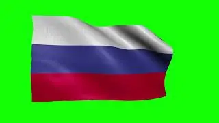 [4K] Russia Flag - Green Screen