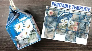 🎀 How To Make a Darling Little Milk Carton Gift Box 🎀 NO DIES