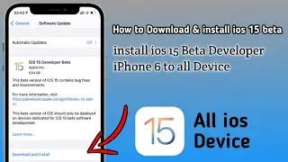 how to download & install ios 15 beta on iPhone 6 || Install 15 beta all device without jailybreak