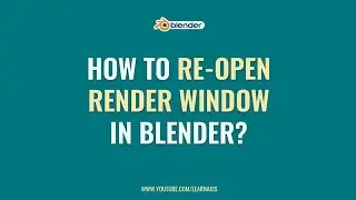 How To Reopen The Rendered Window in Blender |  #blendercourse  #blender  #basic3danimation