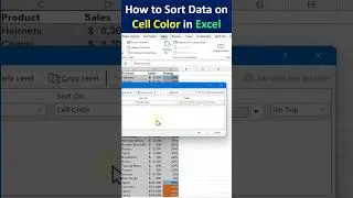 #Shorts | How to sort data on cell color in excel | ICT nuggets