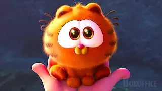 El bebé Garfield es el GATITO más LINDO (y hambriento) 😍 | Garfield: Fuera de Casa | Clip en Español