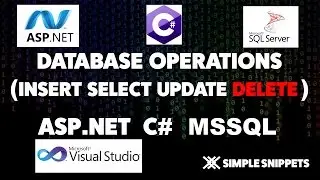 ASP.NET Delete Data from Database using C# - Database Operations in ASP.NET with C# & MSSQL