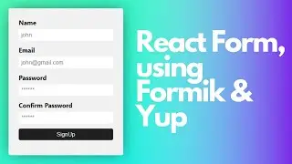 React Form Validation | React Formik and Yup | Formik Yup Validation | React Project | Formik Reac