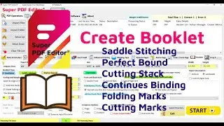 Create Booklet, Pdf Booklet, Cut Stack, Saddle Stitch, Perfect Bound | Super PDF Editor | Pulkitsoft