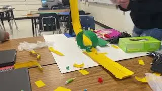 Roller Coaster STEM Challenge using paper, foam tubing, and pool noodles