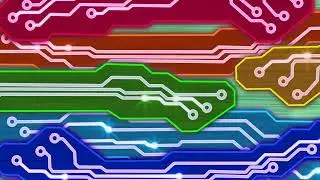 Colorful Waving Electronic Circuit Plates Loop Hd | By Creator Stockify