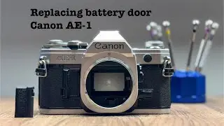 Canon AE-1 - How to replace battery door (quick version)