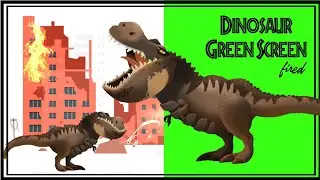 dinosaur green screen | T-Rex green screen | Jurassic park | dinosaur run | 4k