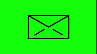 Animated Email Icon on Green Screen With Pop-up Sound