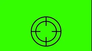 Animated Target Icon on Green Screen