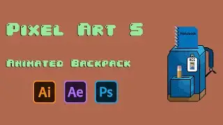 Pixel Art 5 - Backpack Animation | Illustrator + After Effects Tutorial