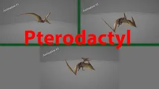 3D model of Pterodactyl | Animations of Pterodactyl (+SUB)