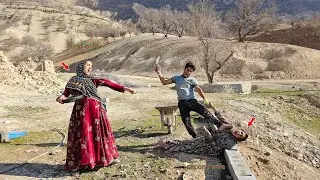 The husband supports the first wife and the second wife pretends to be pregnant
