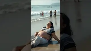 Rescue Pregnant woman from Sea beach 