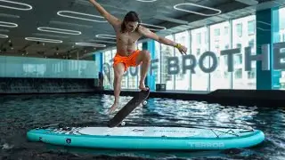 Делаю СКЕЙТБОРД ТРЮКИ на SUP BOARD TERROR / Сап борд для новичка?!