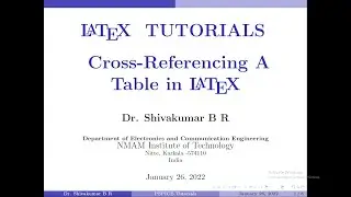 LaTeX Tutorial 11: Referencing A Table in LaTeX