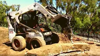 Concrete Demo w/ Bobcat S250 & Breaker (Best Operator) California