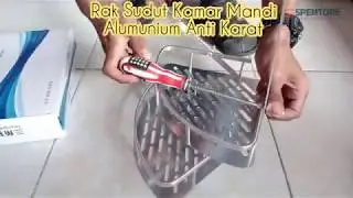 How to Install 2-Tier Aluminium Bathroom Corner Shelf Rack