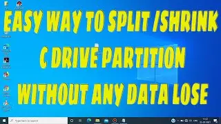 How to Shrink/Split C DRIVE Without Losing Any Data.  #FiluZMedia #CDRIVE_SPLITTING #SHRINK