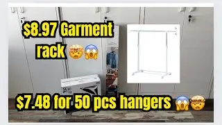 Walmart Mainstays Garment rack and 50 pcs hanger review!