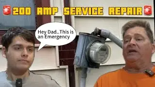 TREE FALLS ON CUSTOMER’S HOME ELECTRICAL SERVICE! - Day in the Life of a Father and Son Electrician