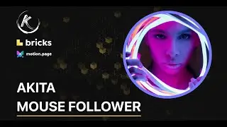 Akita Mouse Follower - Bricks Builder and Motion.page (GSAP)