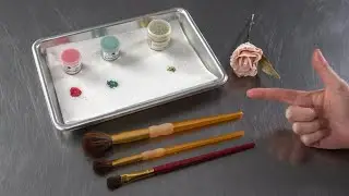 Petal Dust vs Luster Dust vs Edible Glitter for Sugar Flowers [ Cake Decorating For Beginners ]