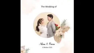 undangan pernikahan digital tema foto prewed rustic