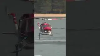Bell 212 Helicopter - Water Pickup - Wildfire Fighting