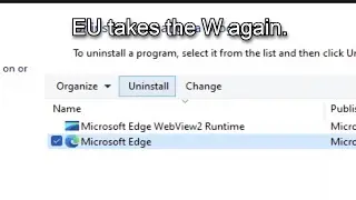 You can uninstall Microsoft Edge now.