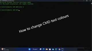 How to change cmd text colors