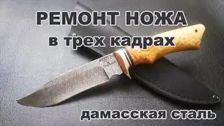 Ремонт ножа в трех кадрах :: дамасская сталь