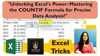 "Unlocking Excel's Power: Mastering the COUNTIF Formula for Precise Data Analysis!"#Rpandeytutorials