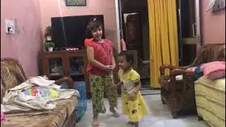 hide and seek game /baby is playing with her sister