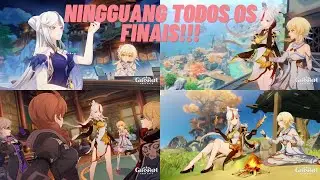 Ningguang Todos os Finais + Conquistas - Evento de Encontros - Genshin Impact