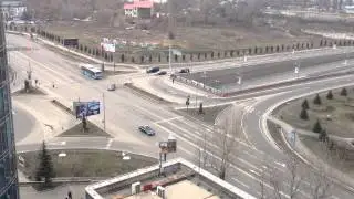 Кортеж Назарбаева Алматы по Фурманова 2014
