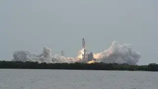 STS-135 Space shuttle Atlantis launch at Kennedy Space Center KSC on final NASA shuttle mission