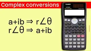Complex numbers - Cartesian to Polar and Polar to cartesian form | Casio fx-991 MS #tutorial #maths